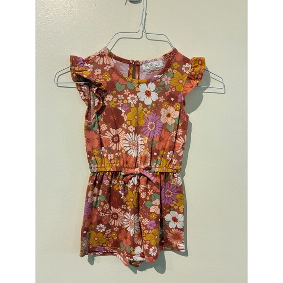 **3 for $20** NWOT Btween Pink Floral Romper - Girls 4 - Picture 1 of 3